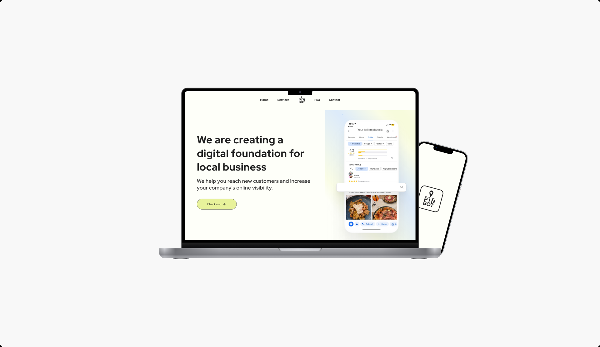 Pinbot - How to help local businesses shine among others?